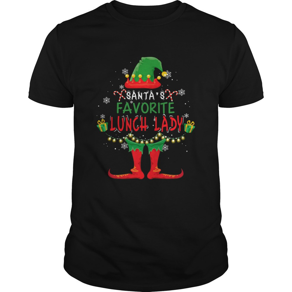 Santas Favorite Lunch Lady Christmas Holiday Gift Tshirt